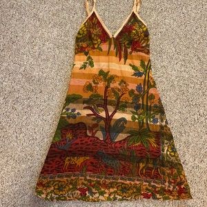 Hippie festival boho linen dress